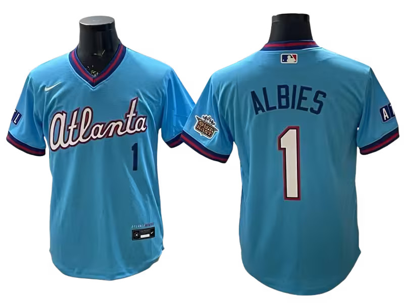 Custom Braves Powder Blue 2026 City Connect Stadium Outkast patch Jersey - All Stitched