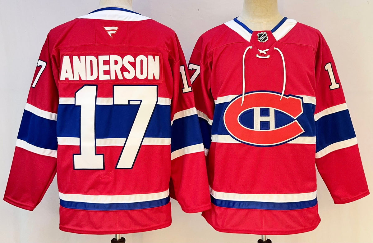 Custom Canadiens Home Red Premium Hockey Jersey -All Stitched