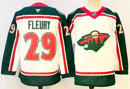Custom Brock Faber Kirill Kaprizov Wild Away White Hockey Jersey -All Stitched