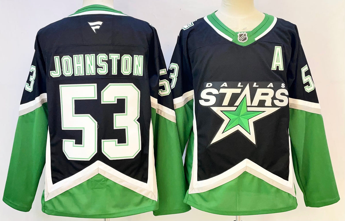Custom Tyler Seguin Stars Alternate Black Hockey Jersey -All Stitched