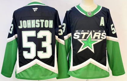Custom Tyler Seguin Stars Alternate Black Hockey Jersey -All Stitched