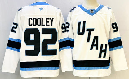 Custom Clayton Keller Logan Cooley Mammoth Black Home White Hockey Jersey -All Stitched