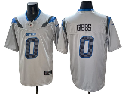 Custom Jahmyr Gibbs Silver 2026 Rivalries Limited Football Jersey -All Stitched