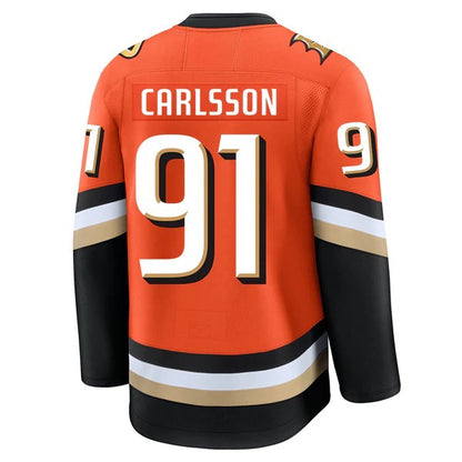 Custom 2026 Home Orange Premium All Stitched Hockey Jersey