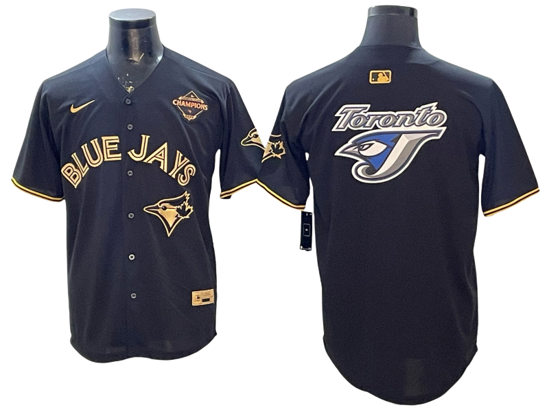 Custom 2025 American League Champions Black Gold Jersey - All Stitched