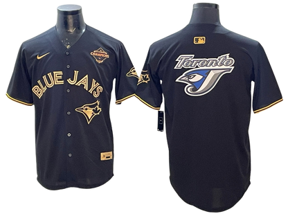 Custom 2025 American League Champions Black Gold Jersey - All Stitched