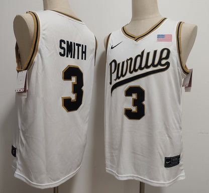 Custom Braden Smith #3 Purdue Boilermakers Black White Basketball Jersey -All Stitched