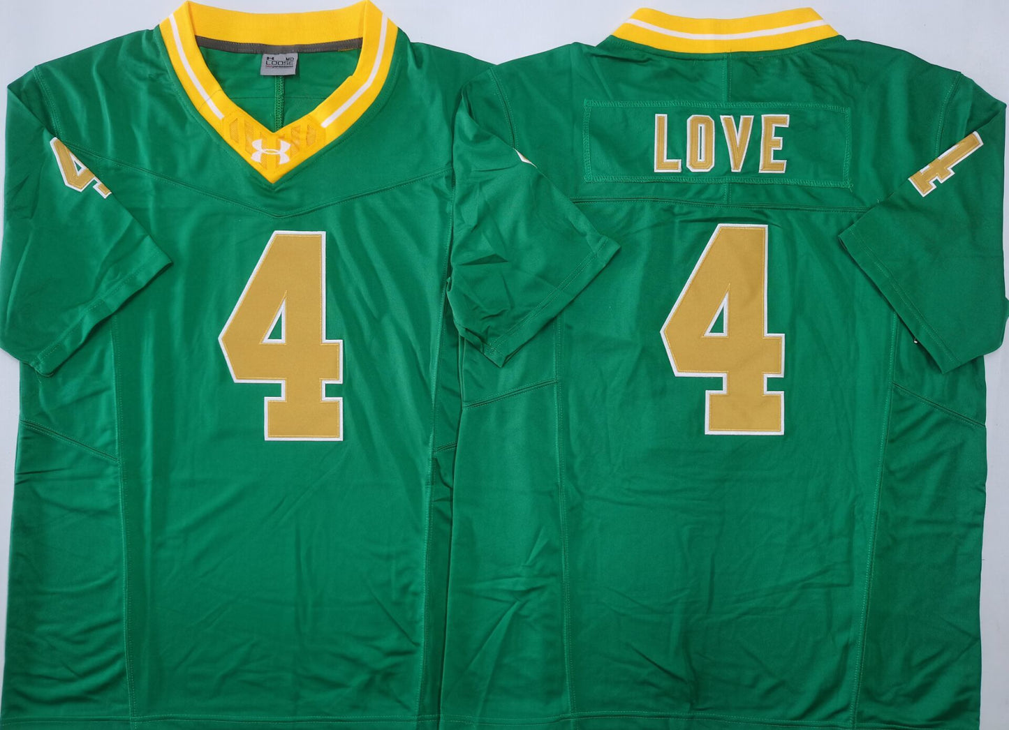 Men's Jeremiyah Love Notre Dame Fighting Irish Vapor Jersey White Navy Kelly Green Football Jersey -All Stitched