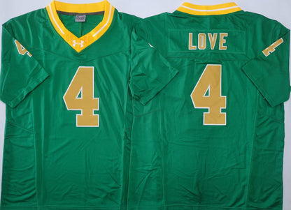 Men's Jeremiyah Love Notre Dame Fighting Irish Vapor Jersey White Navy Kelly Green Football Jersey -All Stitched