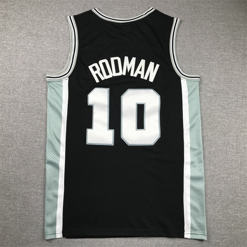 Dennis Rodman San Antonio Spurs 1993-94 Black Baskeball Jersey -All Stitched