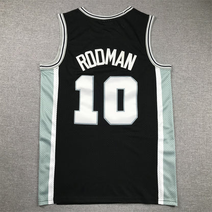 Dennis Rodman San Antonio Spurs 1993-94 Black Baskeball Jersey -All Stitched
