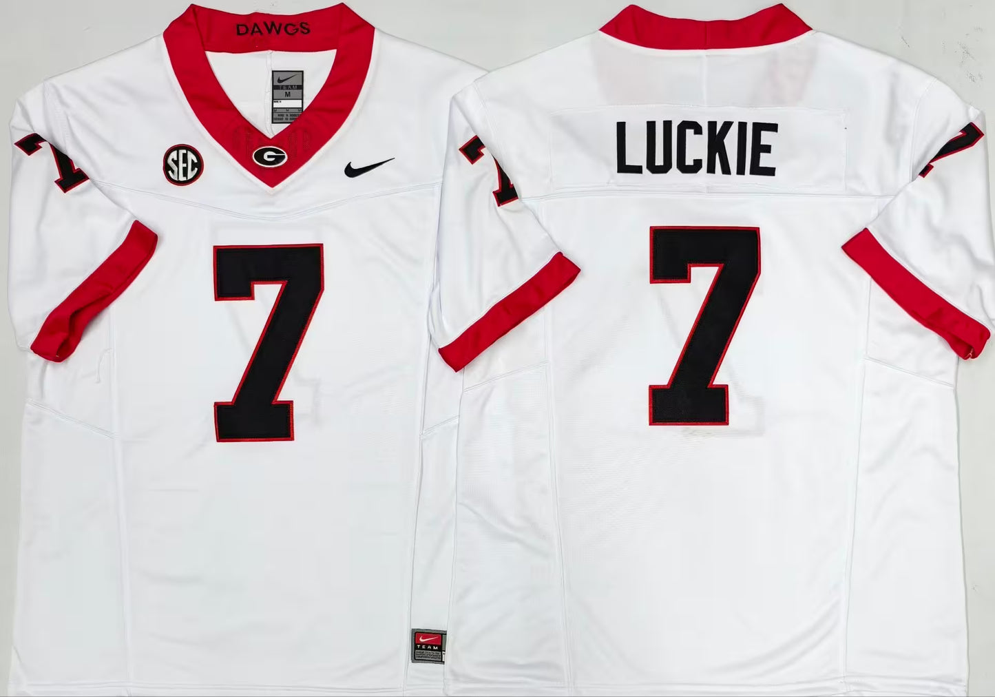 Men's Lawson Luckie Black Vapor Jersey #7 Red White Stranger Things Edition-All Stitched