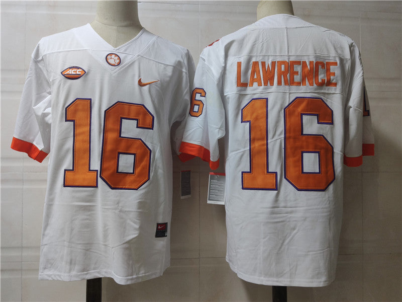 Custom Trevor Lawrence #16 Clemson Tigers Orange White Purple Limited Football Jersey -All Stitched