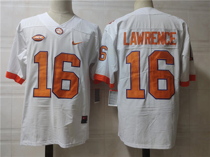 Custom Trevor Lawrence #16 Clemson Tigers Orange White Purple Limited Football Jersey -All Stitched