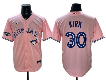 2026 Custom Blue Jays Pink Limited Baseball Jersey -All Stitched