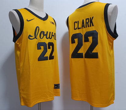 Custom Caitlin Clark #22 Iowa Hawkeyes Gold Red White Navy Black Rebel Edition Victory Basketball Jersey -All Stitched