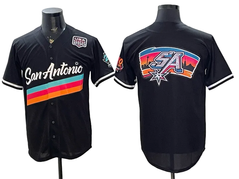 2026 Stephon Castle Dylan Harper De'Aaron Fox Victor Wembanyama San Antonio Spurs Baseball Jersey -All Stitched