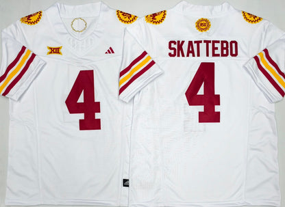 Custom Cam Skattebo #4 Arizona State Sun Devils 1975 Throwback Maroon Black White Limited Football Jersey -All Stitched