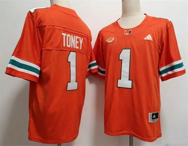 Men's Malachi Toney Orange Vapor Jersey -All Stitched