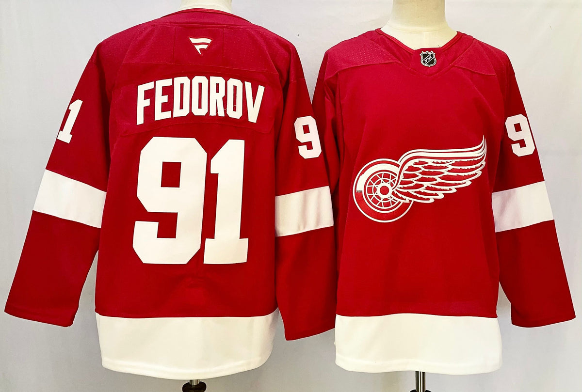 Custom Dylan Larkin Red Wings Home Premium Red Hockey Jersey -All Stitched