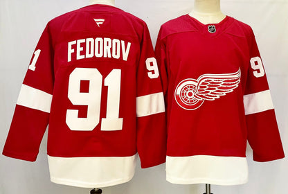 Custom Dylan Larkin Red Wings Home Premium Red Hockey Jersey -All Stitched