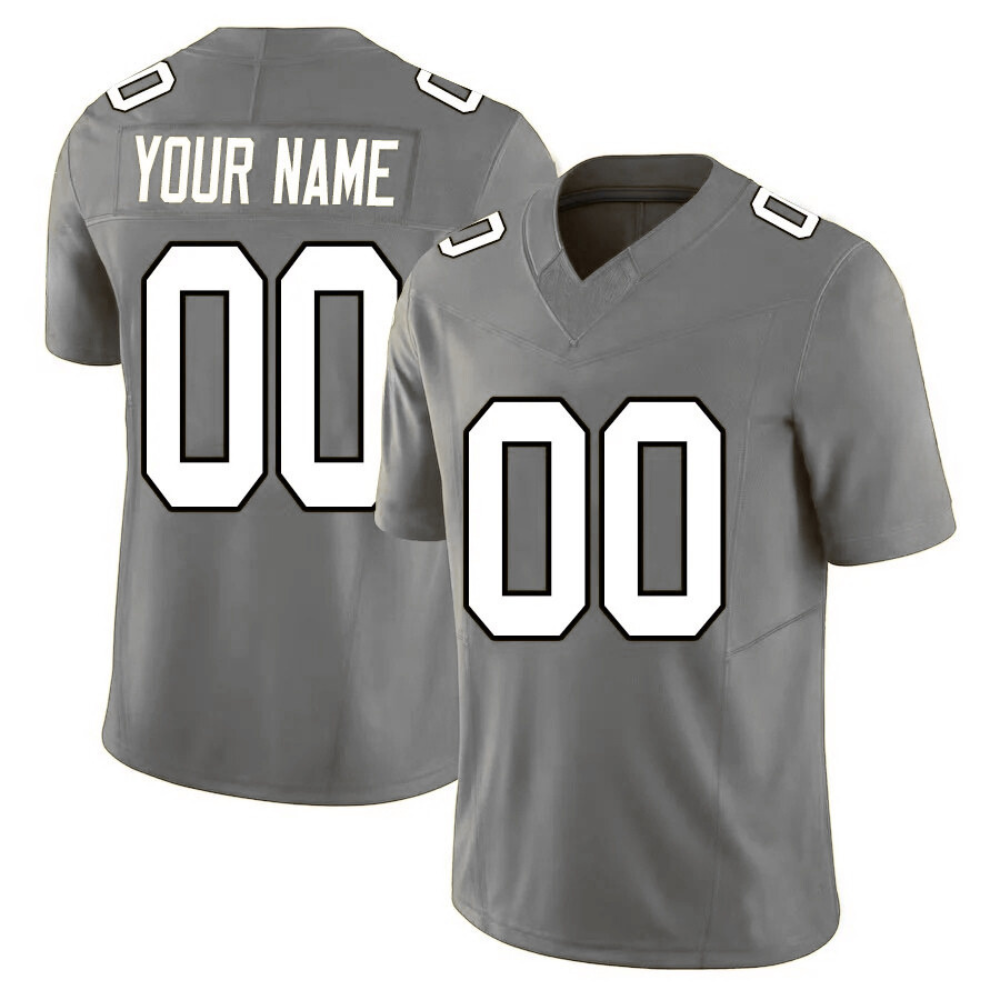 Custom Gray Football Jersey