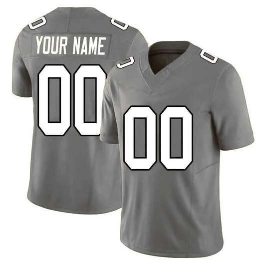 Custom Gray Football Jersey