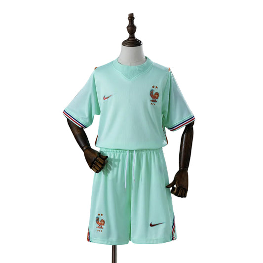 Custom Youth France 2026 Away Green Soccer Jersey Kit Set– Personalized Name & Number