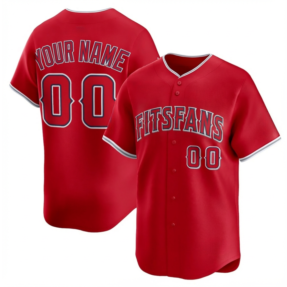 Custom Red Baseball Jersey