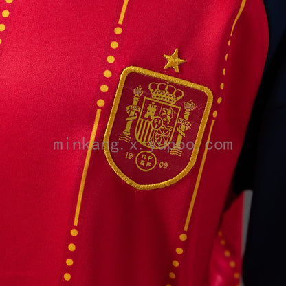 Spain Kids Kit Soccer Jersey Set - Home Red & Navy | Custom Name & Number