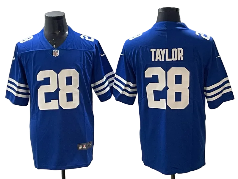 Custom Jonathan Taylor Royal White Limited Football Jersey -All Stitched