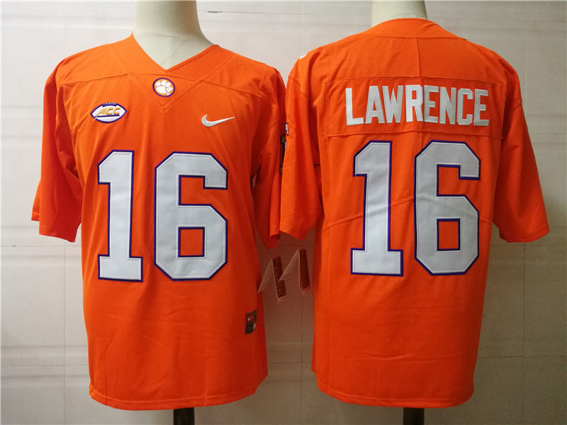 Custom Trevor Lawrence #16 Clemson Tigers Orange White Purple Limited Football Jersey -All Stitched