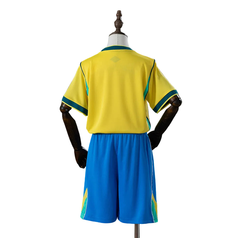 Custom Youth 2026 Colombia Home Yellow Soccer Jersey Kit Set– Personalized Name & Number