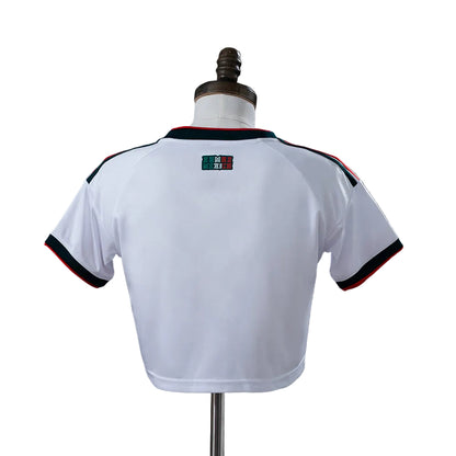 Women's Mexico 2026 Away White Cropped Soccer Jersey