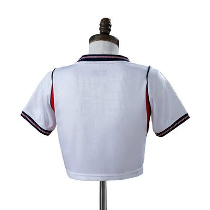 Women's England 2026 Home White Cropped Soccer Jersey