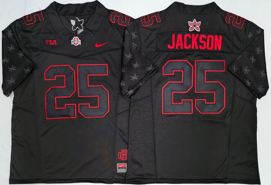 Men's Bo Jackson #25 Ohio State Buckeyes Black Vapor Jersey -All Stitched