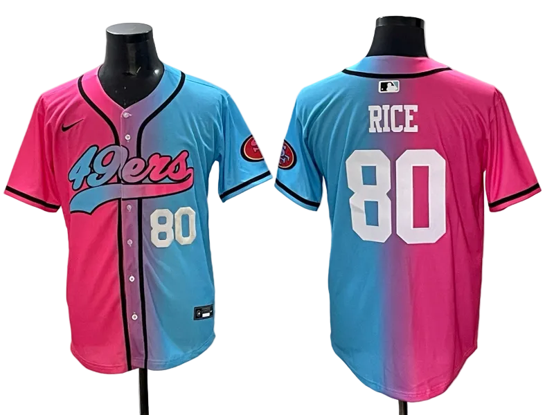 Custom San Francisco 49ers LOGO Split Limited Baseball Jersey -All Stitched