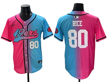 Custom San Francisco 49ers LOGO Split Limited Baseball Jersey -All Stitched