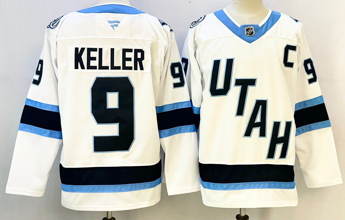 Custom Clayton Keller Logan Cooley Mammoth Black Home White Hockey Jersey -All Stitched