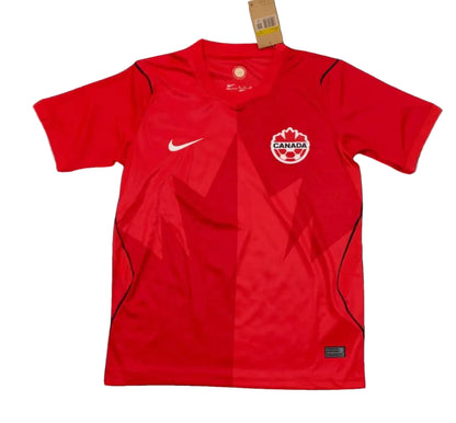 Custom Canada Soccer 2026 Home Jersey - Red Maple Leaf - Front View