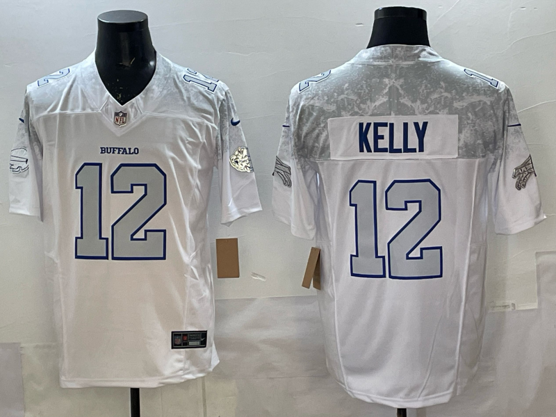 Custom Josh Allen Bills White Rivalries Collection Limited Jersey -All Stitched
