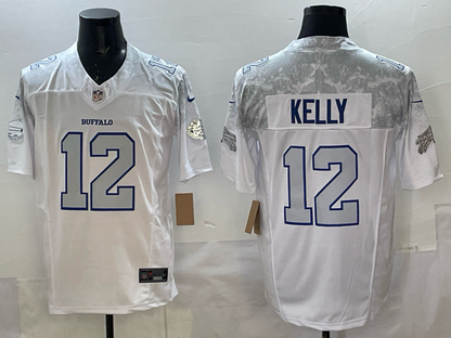 Custom Josh Allen Bills White Rivalries Collection Limited Jersey -All Stitched