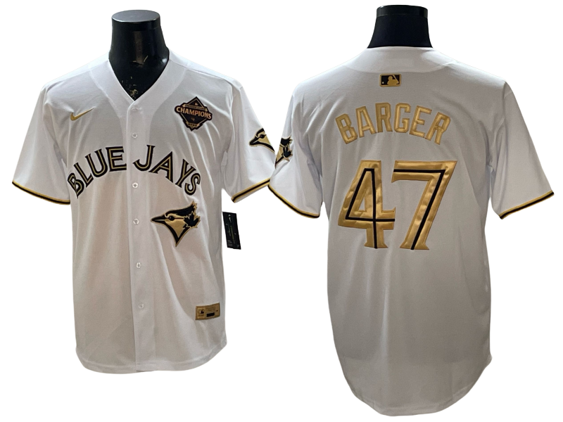 Custom 2025 American League Champions White Gold Jersey - All Stitched