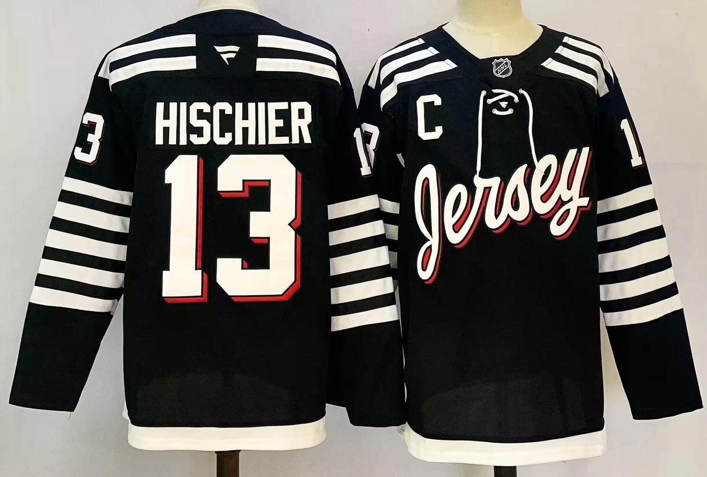 Custom 2026 New Jersey Alternate Black Premium All Stitched Hockey Jersey