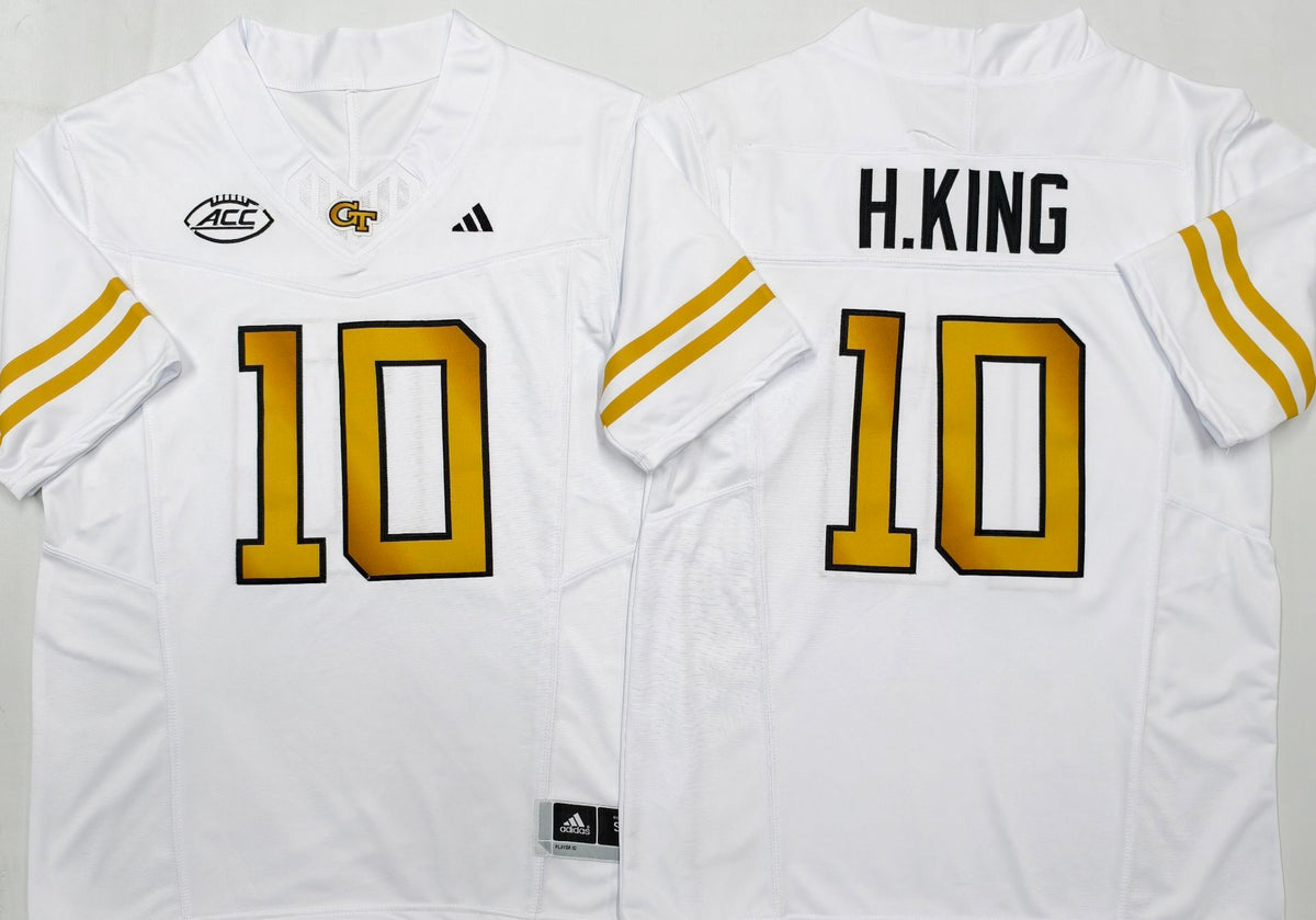 Custom Haynes King #10 Georgia Tech Yellow Jackets Navy Gold White Black Limited Football Jersey -All Stitched