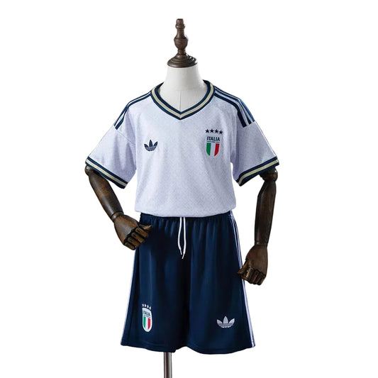 Custom Youth Italy 2026 Away White Soccer Jersey Kit Set– Personalized Name & Number