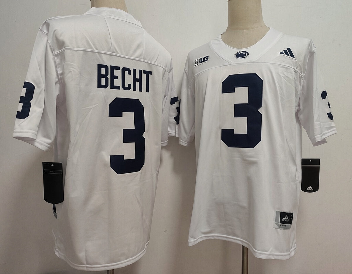 Custom Rocco Becht #3 Penn State Nittany Lions White Navy 2026 Limited Football Jersey -All Stitched