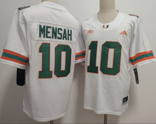 Men's Darian Mensah White Green Orange Vapor Jersey -All Stitched