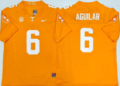 Men's Joey Aguilar #6 Tennessee Volunteers Stitched Jersey