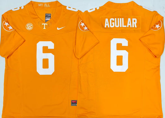 Men's Joey Aguilar #6 Tennessee Volunteers Stitched Jersey